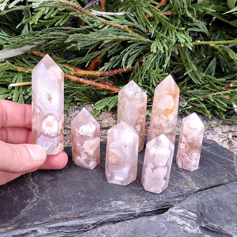 #AG-254B Flower Agate Point 35-36g