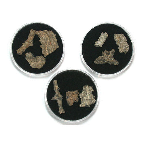 Vial of 3 Tiny Fulgurite specimens from Egypt