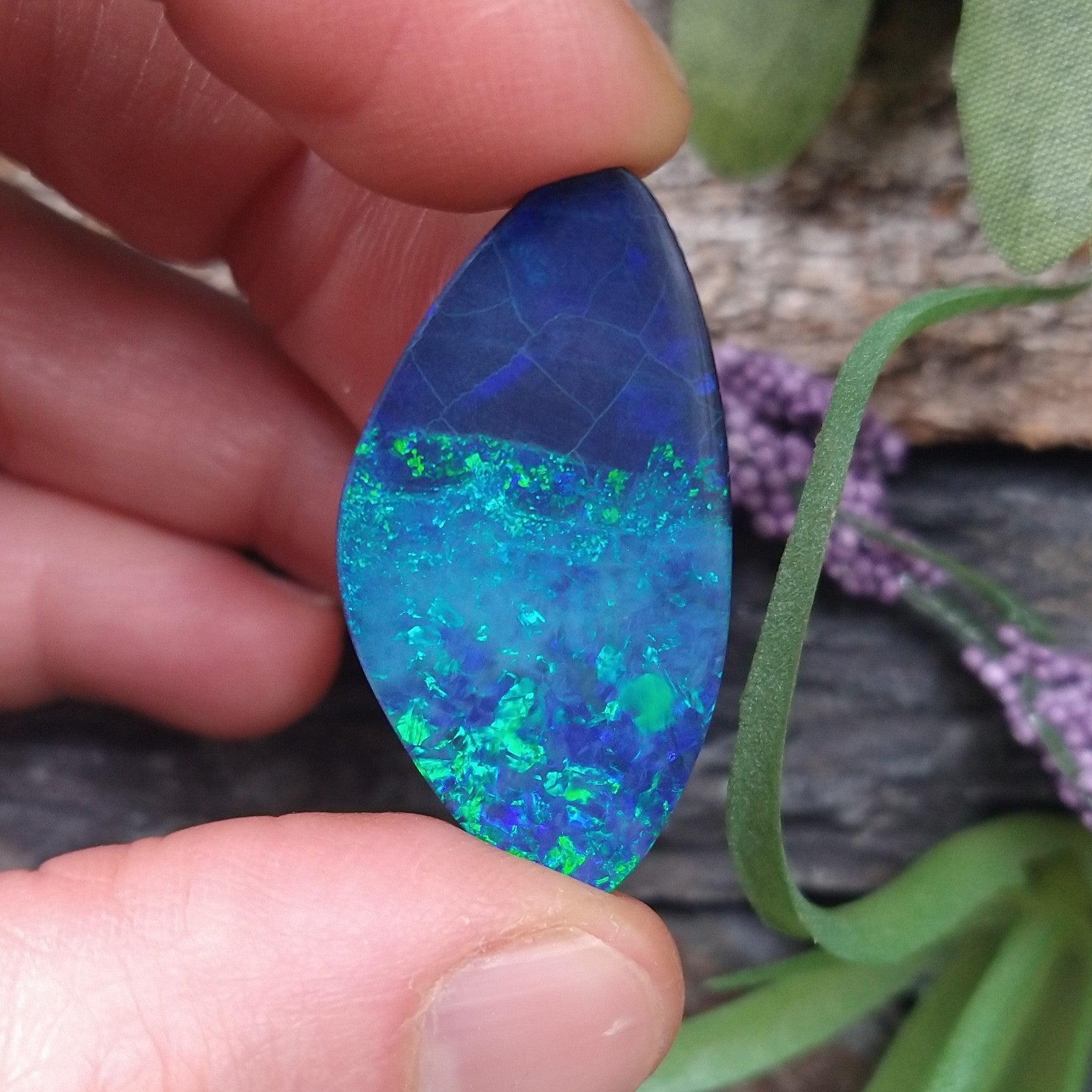 OP-439 Australian Opal Doublet Cabochon