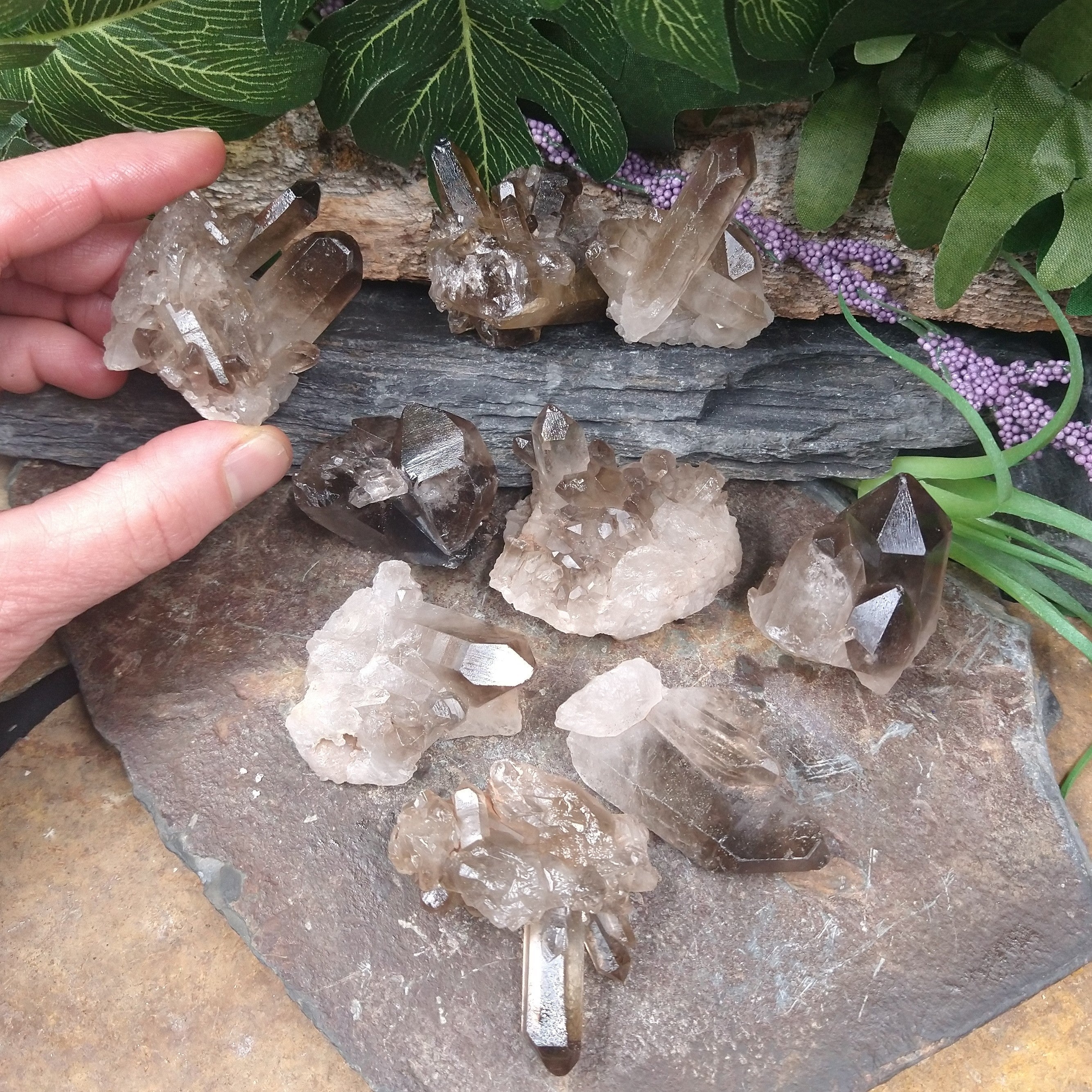 SQ-404 Small Smoky Quartz Cluster